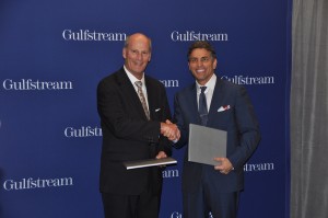 Gulfstream President Larry Flynn and Flexjet Chairman Kenn Ricci. Photo: Phil Rose