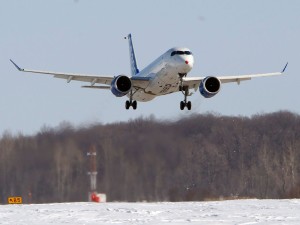 Bombardier CS300 First Flight. 