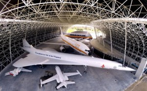 L'Aérospatiale Corvette et Concorde et l'Airbus A300B.