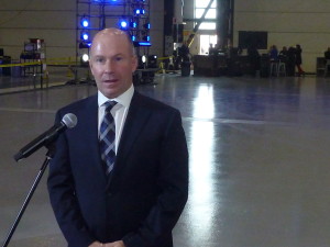 Alain Bellemare à l'Assemblée des actionnaires de Bombardier 2016. Photo: Philippe Cauchi.