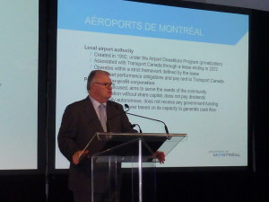 Normand Legault, président du Conseil d'Aéroports de Montréal. Photo: Philippe Cauchi.