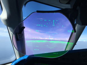 Dassault Combined Vision System Head-Up Display on Falcon 2000S/LXS. Photo: Dassault Aviation.