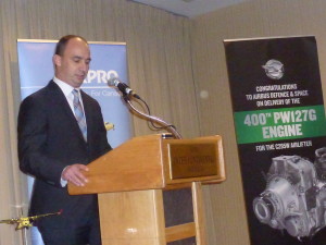 Frédéric Lefebvre, vice-président, Marketing, Pratt & Whitney Canada. Photo: Philippe Cauchi.