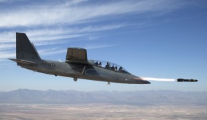 Textron Scorpion releasing an AGM-114F Hellfire Missile Photo: Textron AirLand.