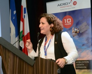 Kahina Oudjehani, leader en écoconception, Ingénierie en développement des produits, Bombardier Aéronautique. Photo: Aéro Montréal. 
