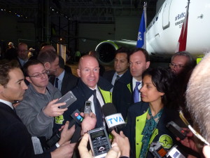 Alain Bellemare en mêle de presse. Photo: Philippe Cauchi.