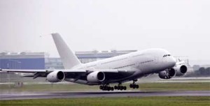 Airbus A380 MSN004 Maiden Flight. Photo: Airbus Industrie. 