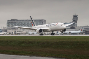 Aéroport de Montréal- Arrivée du Boeing 787-9 Dreamliner d'Air France. Photo: Air France.