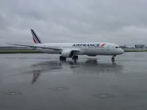 Aéroport de Montréal- Arrivée du Boeing 787-9 Dreamliner d'Air France. Photo: Philippe Cauchi.