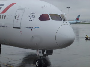 Aéroport de Montréal- Arrivée du Boeing 787-9 Dreamliner d'Air France. Photo: Philippe Cauchi.